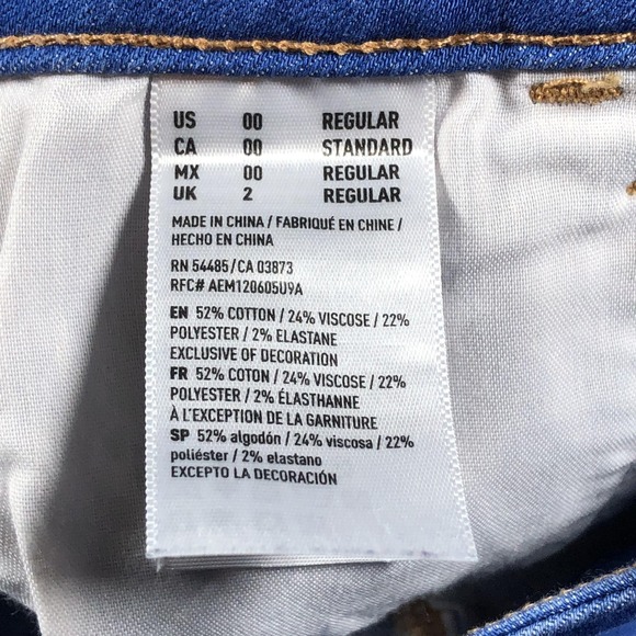 American Eagle Jeans Womens 00 Blue High Rise Jegging Super Super Stretch Skinny - Picture 3 of 16